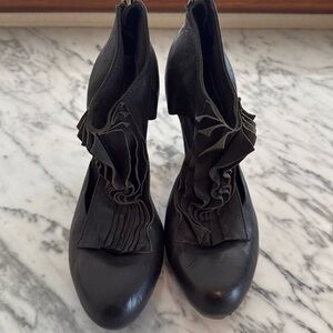 Loeffler Randall Lola Platform Zip Heels - Black
